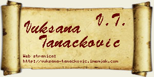 Vuksana Tanacković vizit kartica